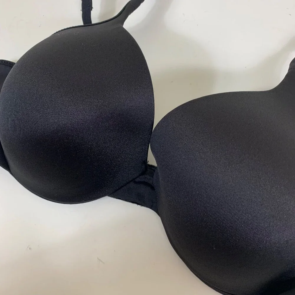 Bali One Smooth U Ultra Light Bra, Underwire T-shirt Bra Black - Size 36C - Picture 3 of 6